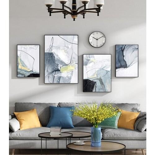 Ink painting Pictures Living Room Home Decor Morden Canvas Painting watercolor line Prints Art s Prints Abstract Art Wall