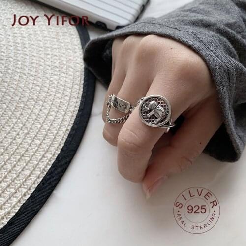 Etro High-quality 925 Sterling Silver rings for women elephant tassl Jewelry Silver Allergic Personality Arrow Opening Rings