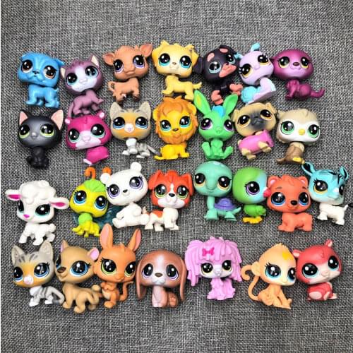 6/12/24/pcs 5cm Old Pet Toys Cat Puppy Figure Mini dolls Toy Figures Classic Little Pet Cat Dog Animal Action figures Toys