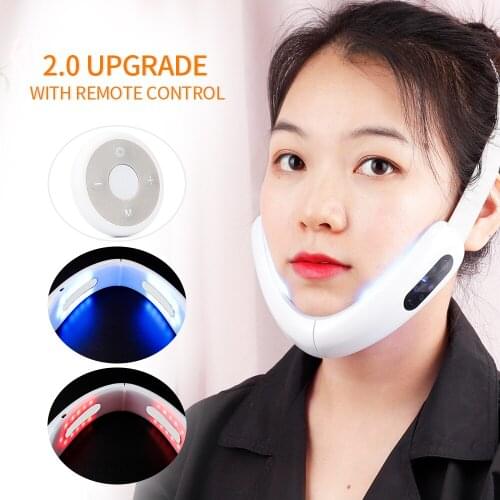Infrared Hot Compress V-Shape Slimming Belt LED Photon Therapy Facial Lifting Device Vibration Massager Anti Wrinkle Beauty Care