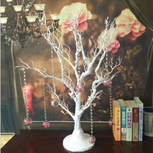 Simulation of White Christmas Trees 60CM (23.6in) Tall Trees For Wedding Party Table Decorations Window Display Ornament 10pcs