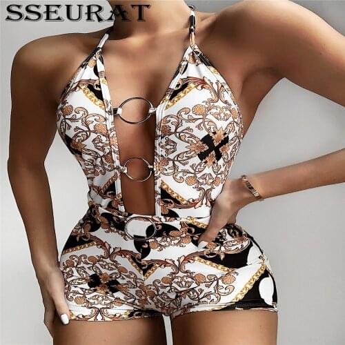 SSEURAT Sexy Women Swimwear 2021 One Piece Swimsuit Female Print Brazilian Bathing Suit Women Swimming Suits For Women