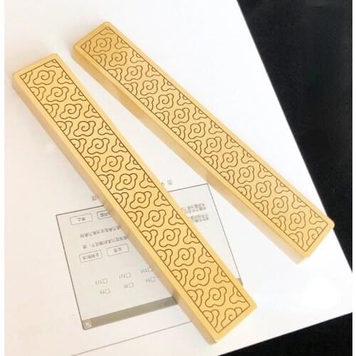 Brass Paper Weight Chinese Carve Auspicious Cloud Pattern Xuan Paper Paperweights Creative Calligraphy Supplies Peso De Papel