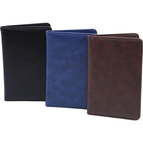 Hot Sale Travel Passport Holder Waterproof Men Card Holder Minimalist Passport Cover Casual Leather Card Wallet Document Pakket