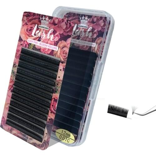 MASSCAKU new arrived blooming autofans eyelash easy fanning lashes mega volume fan Russian volume lashes make up cilia