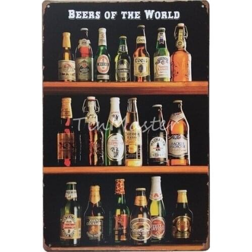 Ice Cold Beer Metal Wall Art Tin Sign Vintage Irish Pub Kitchen Home Decor Shabby Chic Cocktail Metal Poster Living Room Decor