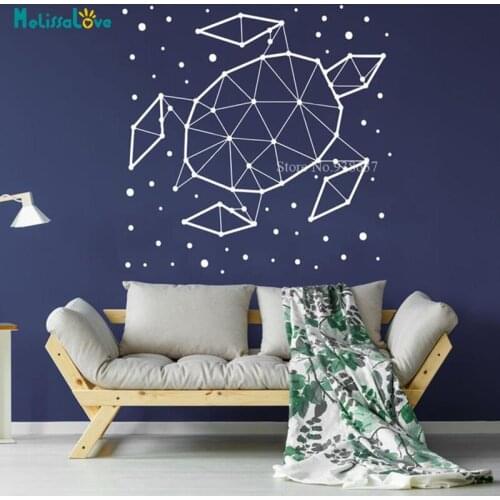 Sea Turtle Stars Constellation Wall Sticker Symbol Of Freedom Nebula Sky Vinyl Nursery Decoration Removable BB487