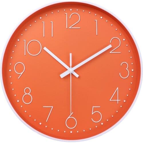 Simple Style Wall Clock 12in Circular Wall Watch Silent Quartz Wall Clock for Indoor Decor