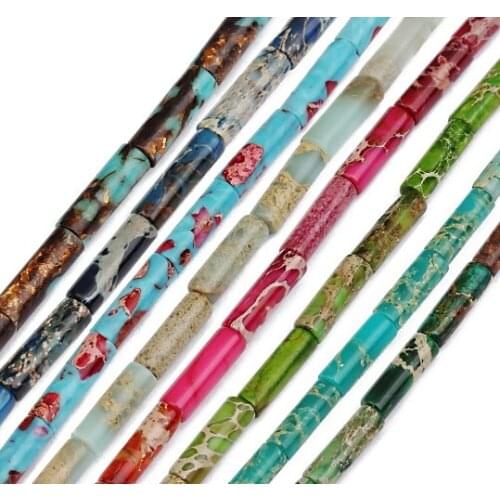 Wholesale cylinder Emperor Stone Beads Loose Beads 4*13mm For Jewelry Making DIY Bracelet ds3s