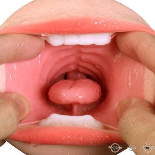 Blowjob Oral Sex Toys for Men Male Masturbator Masturbation Cup Realistic Vagina Pussy Penis Massager Deep Throat Mouth Blow job