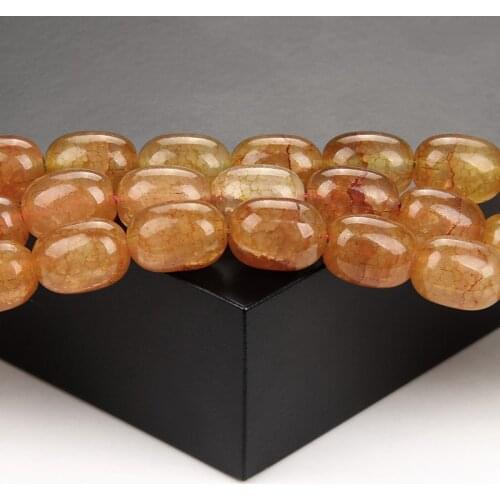 Orange Cylinder Beads Snow Cracked Veins Agates Beads For Jewelry DIY Handmade Bracelet Earrings Necklace Accessories 10x14mm