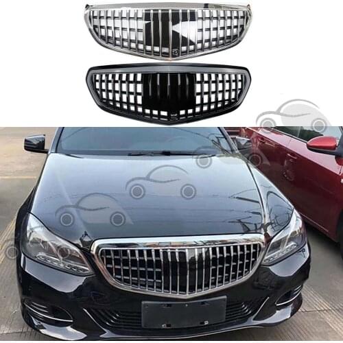 Front Racing Facelift Bumper Grill Upper Grille Cover For Mercedes-Benz W212 E-Class 2014-2015 Maybach Style