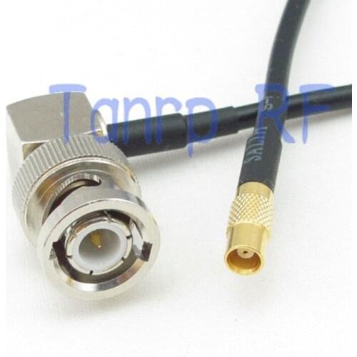 6in MCX female jack to BNC male right angle 90 degree RF connector adapter 15CM Pigtail coaxial jumper RG174 extension cable
