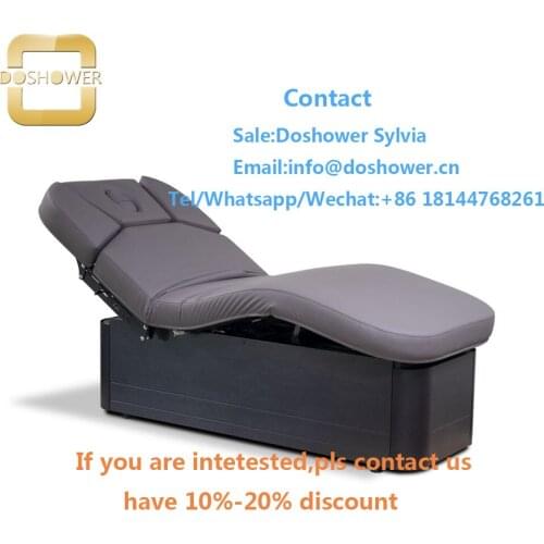 Facial bed fitted sheet with beauty bed treatment for electric bed massage