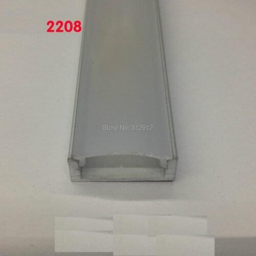 RA-2208;1M long LED aluminum profile(anodized silver color) with PC cover;for flexibe or hard LED strips