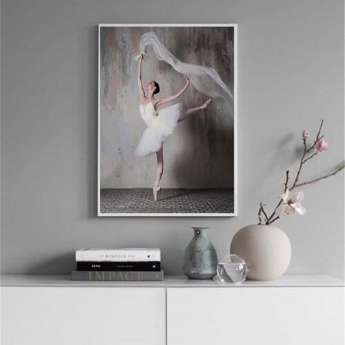 Retro Nostalgic Ballerina Beauty Pictures Simple Modern Living Room Decor Painting Nordic Decoration Home Canvas Wall Art Poster