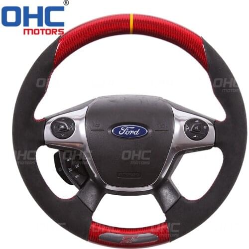 Carbon Fiber Steering Wheel Compatible with Ford ST