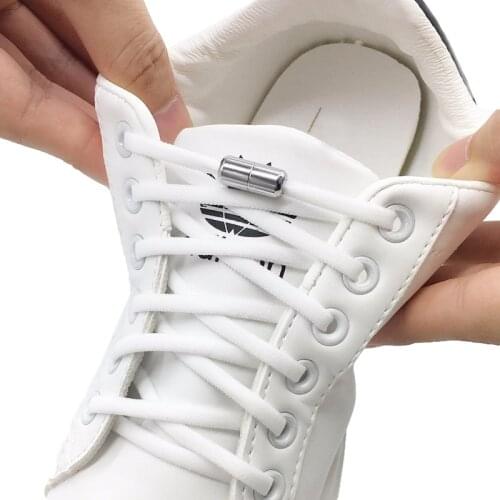 Elastic No Tie Shoelaces Semicircle Shoe Laces For Kids and Adult Sneakers Shoelace Quick Lazy Metal Lock Laces shoes Strings