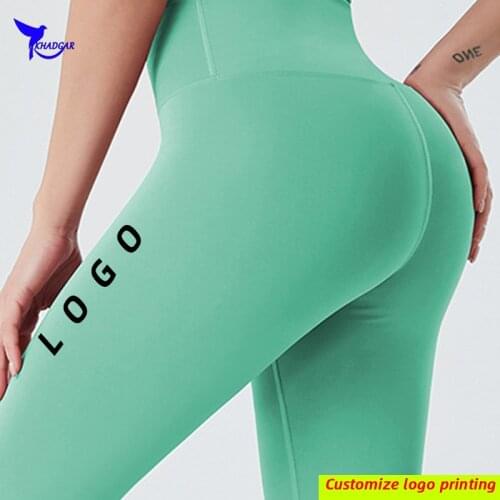 Custom LOGO High Waist Stretchy Push Up Running Pants Women Quick Dry Yoga Leggings Jogging Tights Gym Fitness Sportswear