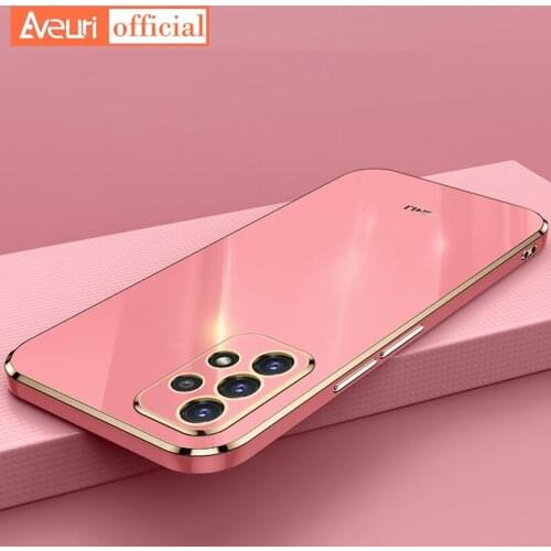 Plating Silicone Phone Case For Samsung Galaxy A22 A32 A52 A72 A82 Quantum 2 Cover Luxury Ring Holder Protection TPU Case Coque