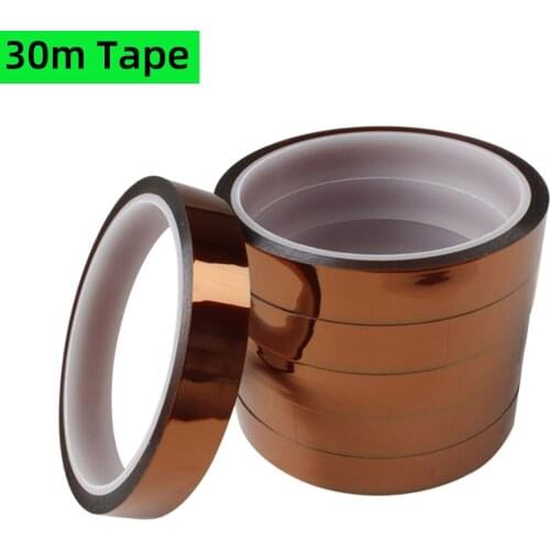 30m Professional Heat Resistant High Temperature Tape 300 ℃ High insulation electronics industry welding Polyimide Kapton Tapes