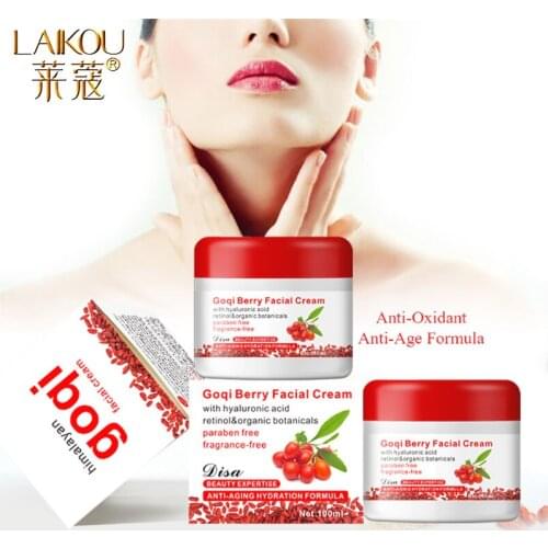 LAIKOU Goji Face Cream Moisturizing Repairing Cream Anti Wrinkle Anti Aging Deeping Hydration Day Cream For Face Skin Care Serum