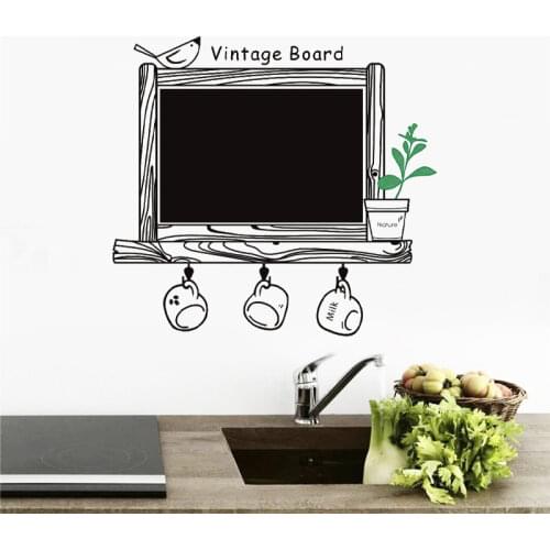 High Quality Kitchen Chalkboard Decal Decor Blackboard Removable Waterproof Vinyl Wall Sticker Kitchen ChalkBoard free shipping
