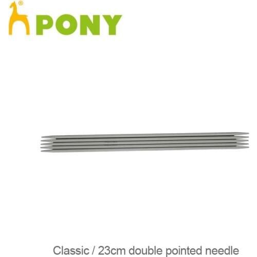 1 set Pony Classic 23 cm Aluminium And Plastic Double Pointed Knitting Needle
