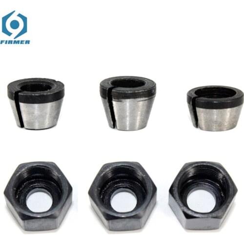 1Pc/3Pcs Collet Chuck 6mm 6.35mm 8mm Engraving Trimming Machine Electric Router Milling Cutter Accessories