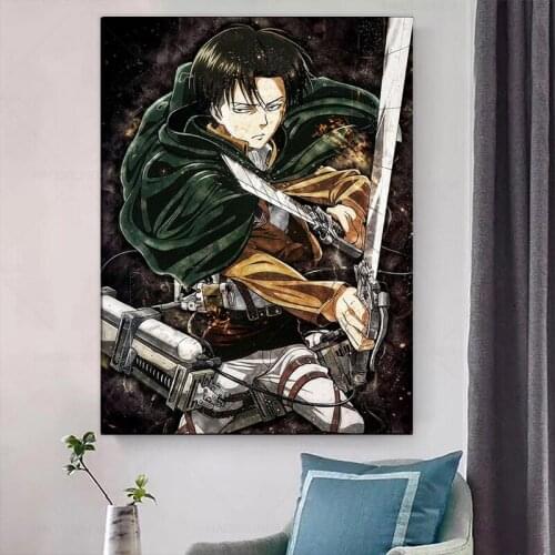 1 Pieces HD Print Canvas Painting Attack on Titan Anime Wall Art for Home Bedroom Frame Wall Decor Modern Modular Poster