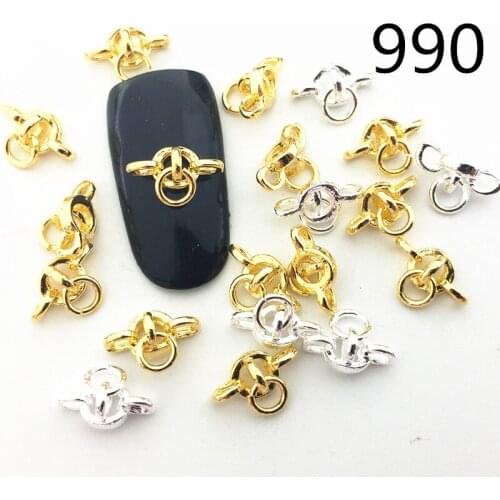 10pcs Japan Korea 3D Nail Art Decoration Alloy Kawaii Punk Style Metal Nail Accessory DIY Nail Tool For Manicure
