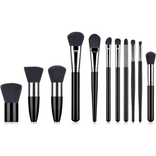 11 Pcs Mini Makeup Brushes Professional Powder Eyebrow Eyeshadow Make Up Brushes Set Portable Makeup Brush Set
