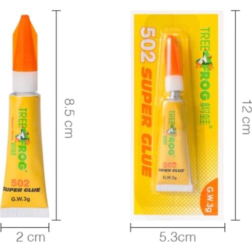 W3JD 3pcs Liquid Super Glue 502 Instant Strong Bond Leather Cyanoacrylate Adhesive