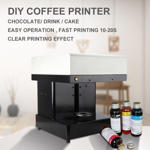 OYfame Coffee Printer DIY Cake Printer Coffee printing machine Cappuccino 3d Cake Selfie Latte Art Printer with free food ink