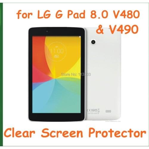 5pcs Transparent LCD Screen Protector Protective Film for LG G Pad 8.0 V480 V490 Tablet PC No Retail Package Size 206*118.5mm