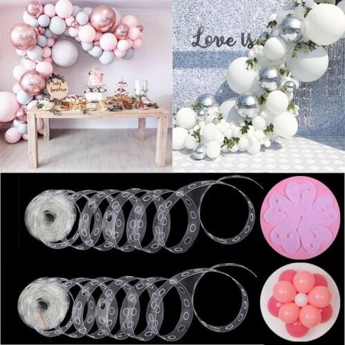 Balloon Arch Decor Balloon Chain Balloons Connector Clips Flower Seal Clips Wedding Birthday Baby Shower Background Decoration