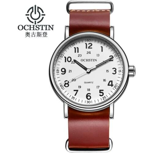 2017 New Leather OCHSTIN Watches Men Top Luxury Brand Hot Design Military Sports Wrist watches Men Quartz Men Watch Clock