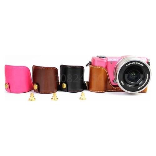 Digital Camera Half Bag for Sony A5000 ILCE-5000 A5100 ILCE-5100 Half Case Bag Body Set Bottom Cover Easy Take Out of Battery