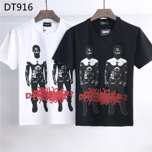 Hotsell 2021 new Dsquared2 printed short-sleeved T-shirt mens womens round neck hand-painted men summer fashion tops