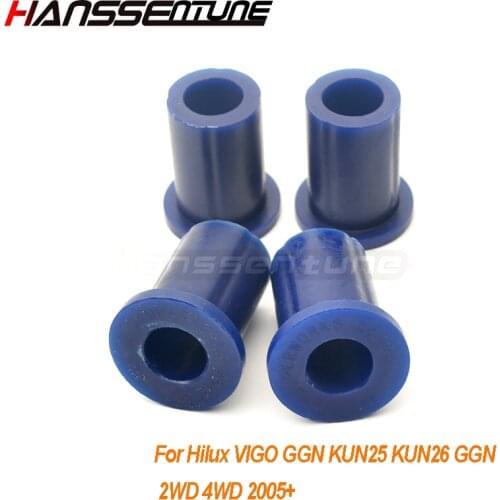 HANSSENTUNE Rear Spring Shackle Control Arm Bushings For Hilux VIGO GGN KUN25 KUN26 GGN 2WD 4WD 2005