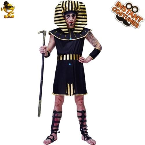 Halloween Cosplay Adult Men Egypt King Performance Clothing Carnival Fancy Dress Role PLay Egyptian Pharaoh Suit