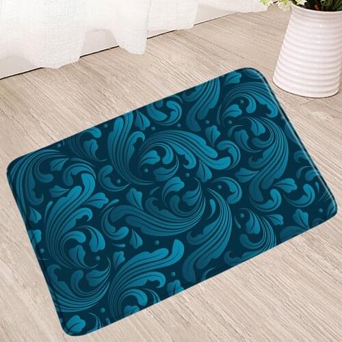Colorful Leaves Bath Mat 3D Plant Leaf Absorbent Non-Slip Douche Foot Wash Mat Toilet Shower Bathroom Carpet Doormat Kitchen Rug