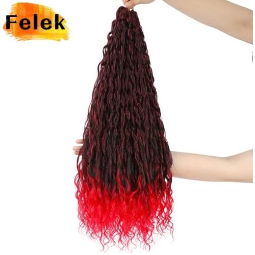 Curly Braids Loose Water Wave Braiding Hair Extensions Afro Curl Ombre Synthetic Natural Blonde Crochet Braids For Black Women