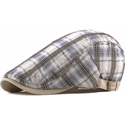 Fibonacci Summer Beret Caps for Men Women Vintage Plaid Newsboy Cap Cabbie Gatsby Hat Brand Sun Hat Unisex Duckbill Caps