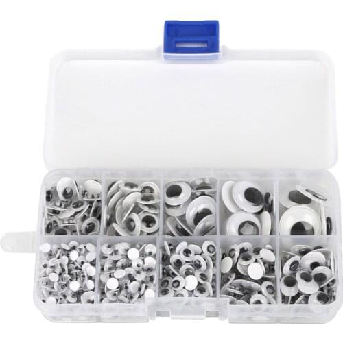Lucia crafts 650pcs Self-adhesive Mixed 4-15mm Dolls Eye For Toys Googly Eyes For Doll Accessories DIY Craft K0917