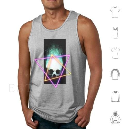 Trappeddevil Tank Tops Vest Devil Fire Glow In The Dark Flame