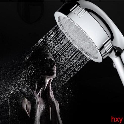 Pressurized shower head for household use, one-touch water-proof shower head, removable and washable shower head hose set