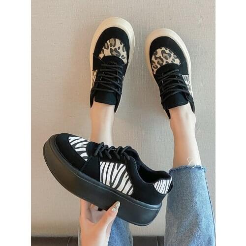 2021 spring and autumn new ladies Korean style single shoes fashion all-match net red thick-soled sports casual shoes