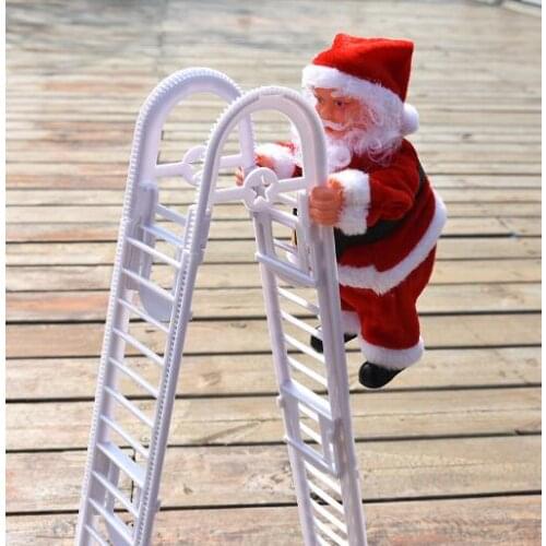 2021 gift electric climbing ladder santa claus christmas ornament decoration home christmas tree hanging decor