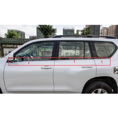 Fit For Toyota Prado Fj150 2010-2018 Steel Bottom Window Frame Cover Trim 6pcs